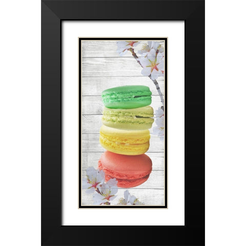 Macaron 1 Black Modern Wood Framed Art Print with Double Matting by Phillip, Jamie