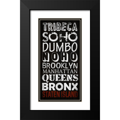 New Yorker Black Modern Wood Framed Art Print with Double Matting by Phillip, Jamie