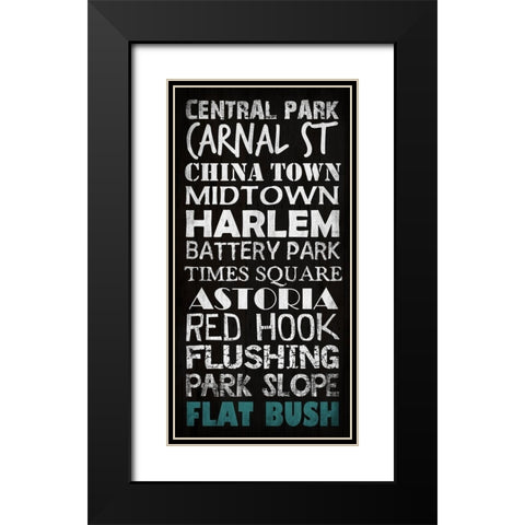 New York Black Modern Wood Framed Art Print with Double Matting by Phillip, Jamie