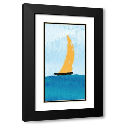 Pasific Blue Black Modern Wood Framed Art Print with Double Matting by Phillip, Jamie