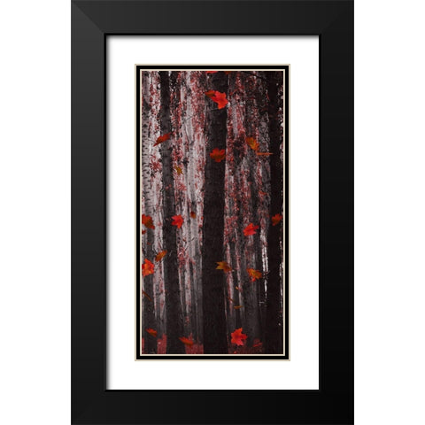 Red Wood Black Modern Wood Framed Art Print with Double Matting by Phillip, Jamie