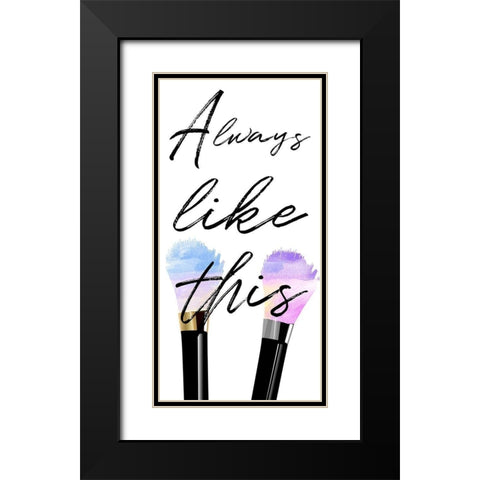 Cosmetics Black Modern Wood Framed Art Print with Double Matting by Phillip, Jamie