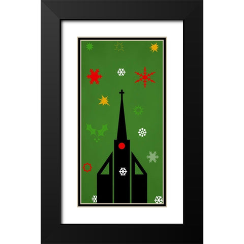 Church Black Modern Wood Framed Art Print with Double Matting by Phillip, Jamie