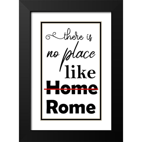 Rome Black Modern Wood Framed Art Print with Double Matting by Phillip, Jamie