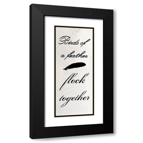 Birds Of A Feather Black Modern Wood Framed Art Print with Double Matting by Phillip, Jamie