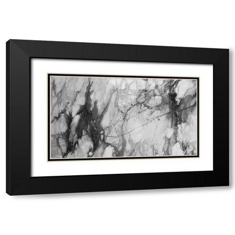 Black Lightning Black Modern Wood Framed Art Print with Double Matting by Phillip, Jamie