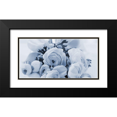 Blue Rose Garden Black Modern Wood Framed Art Print with Double Matting by Phillip, Jamie