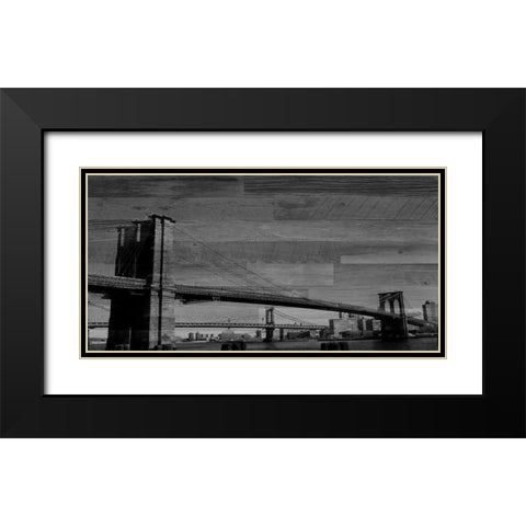 Simple New York Black Modern Wood Framed Art Print with Double Matting by Phillip, Jamie