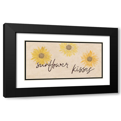 Sunflower Kisses Black Modern Wood Framed Art Print with Double Matting by Phillip, Jamie