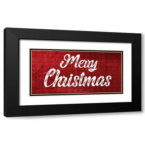 Merry Christmas 2 Black Modern Wood Framed Art Print with Double Matting by Phillip, Jamie