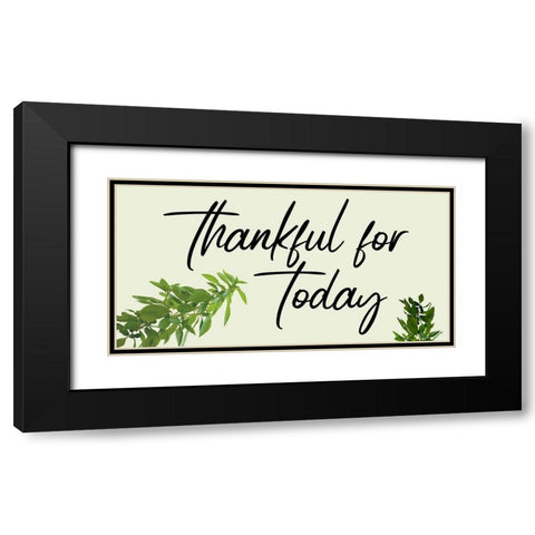 Thankful Black Modern Wood Framed Art Print with Double Matting by Phillip, Jamie
