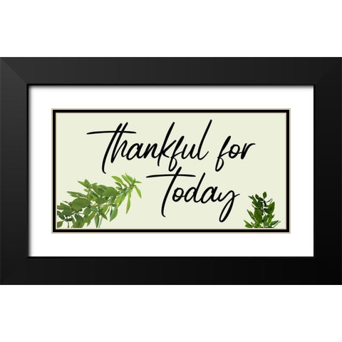Thankful Black Modern Wood Framed Art Print with Double Matting by Phillip, Jamie
