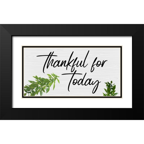 Thankful Black Modern Wood Framed Art Print with Double Matting by Phillip, Jamie