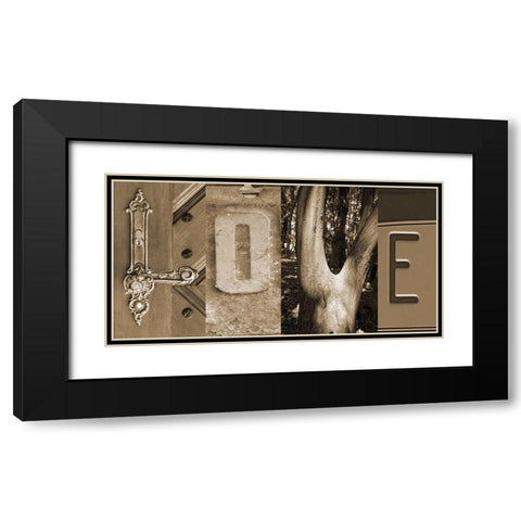 Love Black Modern Wood Framed Art Print with Double Matting by Phillip, Jamie