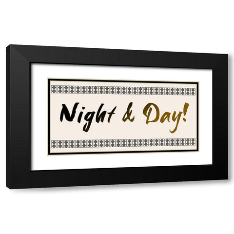 Night And Day Black Modern Wood Framed Art Print with Double Matting by Phillip, Jamie
