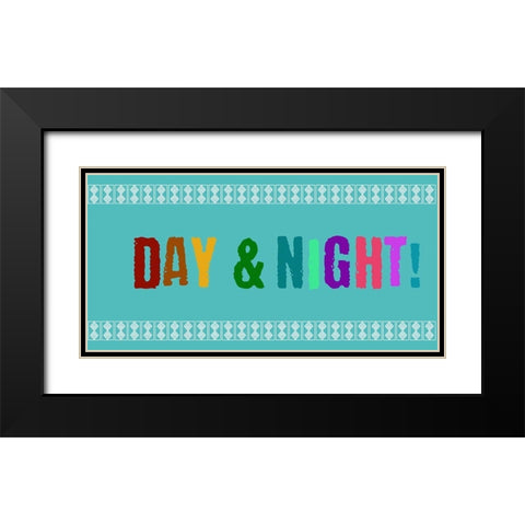 Night And Day 2 Black Modern Wood Framed Art Print with Double Matting by Phillip, Jamie