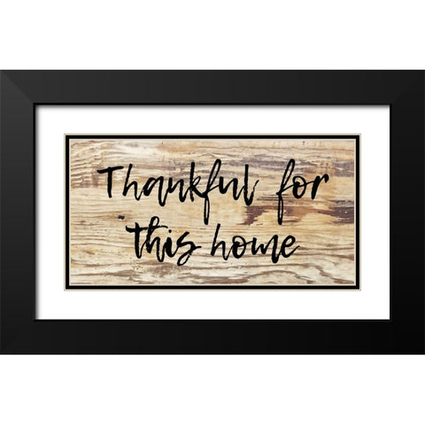 Thankful Black Modern Wood Framed Art Print with Double Matting by Phillip, Jamie