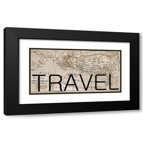 Travel Black Modern Wood Framed Art Print with Double Matting by Phillip, Jamie