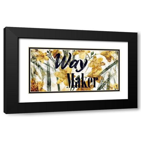 Way Maker Black Modern Wood Framed Art Print with Double Matting by Phillip, Jamie