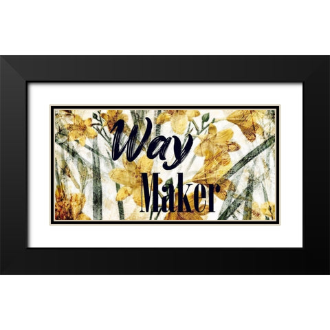 Way Maker Black Modern Wood Framed Art Print with Double Matting by Phillip, Jamie