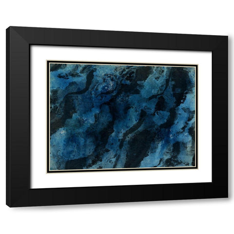 Abstract Unmuted Black Modern Wood Framed Art Print with Double Matting by Phillip, Jamie