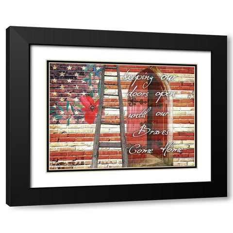 Vintage America Black Modern Wood Framed Art Print with Double Matting by Phillip, Jamie