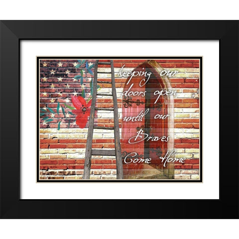 Vintage America Black Modern Wood Framed Art Print with Double Matting by Phillip, Jamie