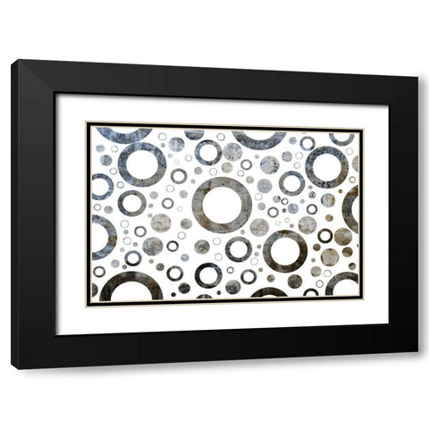 Circular Momentum Black Modern Wood Framed Art Print with Double Matting by Phillip, Jamie