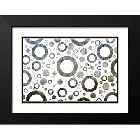 Circular Momentum Black Modern Wood Framed Art Print with Double Matting by Phillip, Jamie