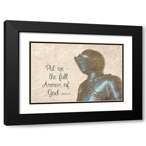 Armor Of God Black Modern Wood Framed Art Print with Double Matting by Phillip, Jamie