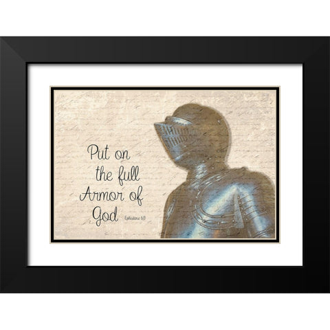 Armor Of God Black Modern Wood Framed Art Print with Double Matting by Phillip, Jamie