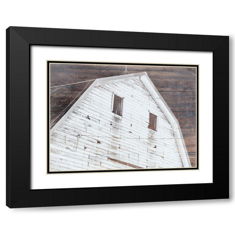Barn House Black Modern Wood Framed Art Print with Double Matting by Phillip, Jamie