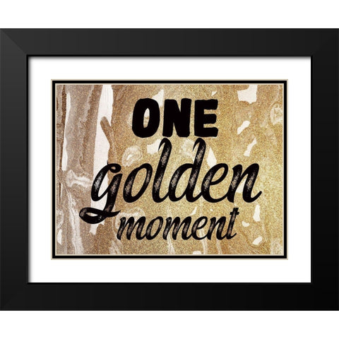 Golden Moment 2 Black Modern Wood Framed Art Print with Double Matting by Phillip, Jamie