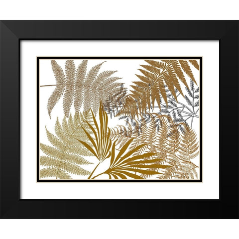 Foilage Black Modern Wood Framed Art Print with Double Matting by Phillip, Jamie