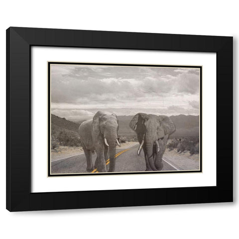 Road Stars Black Modern Wood Framed Art Print with Double Matting by Phillip, Jamie