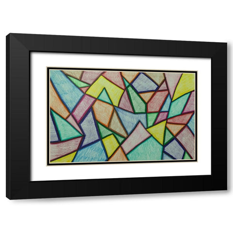 Jagged Edges Black Modern Wood Framed Art Print with Double Matting by Phillip, Jamie