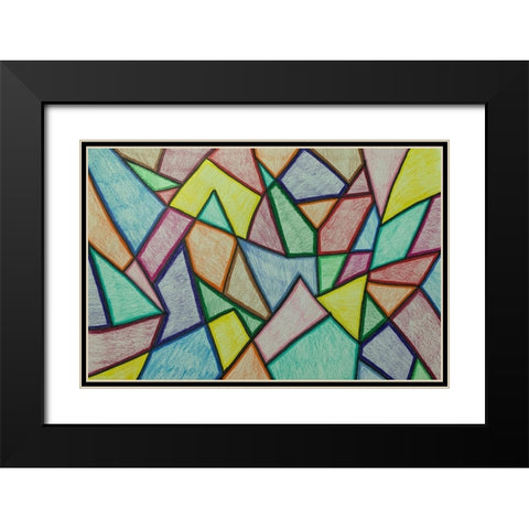 Jagged Edges Black Modern Wood Framed Art Print with Double Matting by Phillip, Jamie
