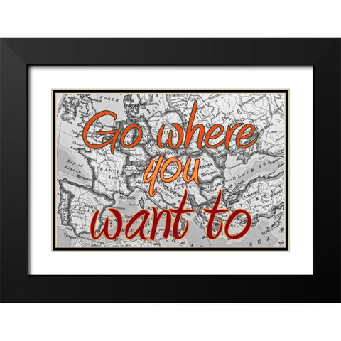 Travel Black Modern Wood Framed Art Print with Double Matting by Phillip, Jamie