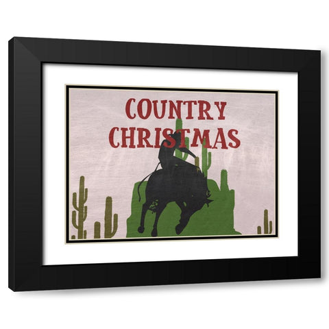 Country Christmas Black Modern Wood Framed Art Print with Double Matting by Phillip, Jamie