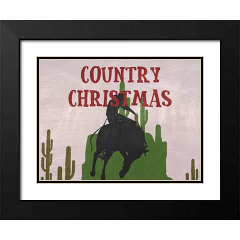 Country Christmas Black Modern Wood Framed Art Print with Double Matting by Phillip, Jamie