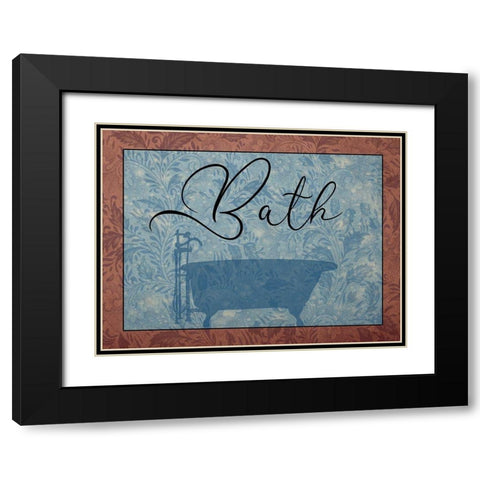 Bath Black Modern Wood Framed Art Print with Double Matting by Phillip, Jamie