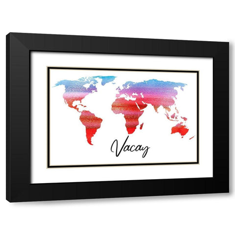 Vacay Black Modern Wood Framed Art Print with Double Matting by Phillip, Jamie