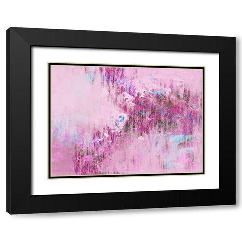 Plinko Pink Black Modern Wood Framed Art Print with Double Matting by Phillip, Jamie
