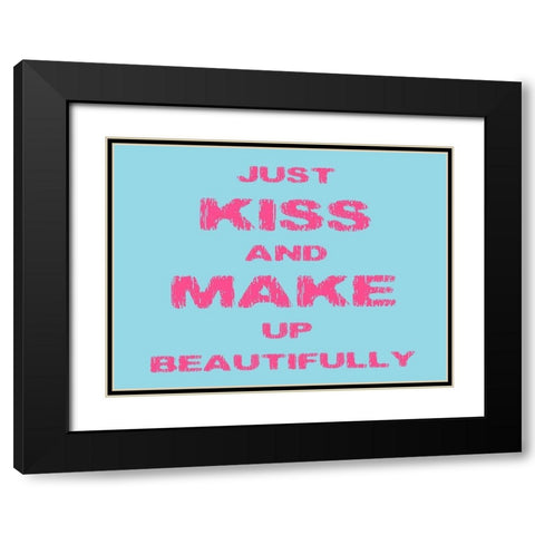 Makeup Black Modern Wood Framed Art Print with Double Matting by Phillip, Jamie