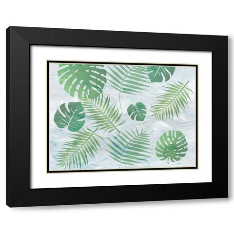 Palm Black Modern Wood Framed Art Print with Double Matting by Phillip, Jamie