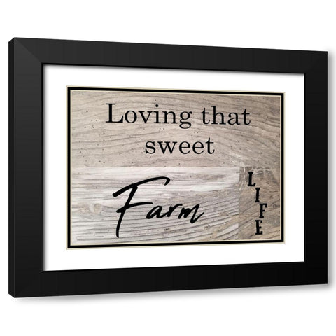 Sweet Farm Life Black Modern Wood Framed Art Print with Double Matting by Phillip, Jamie