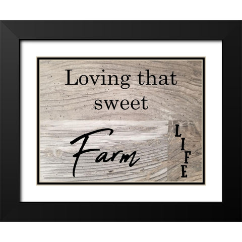 Sweet Farm Life Black Modern Wood Framed Art Print with Double Matting by Phillip, Jamie