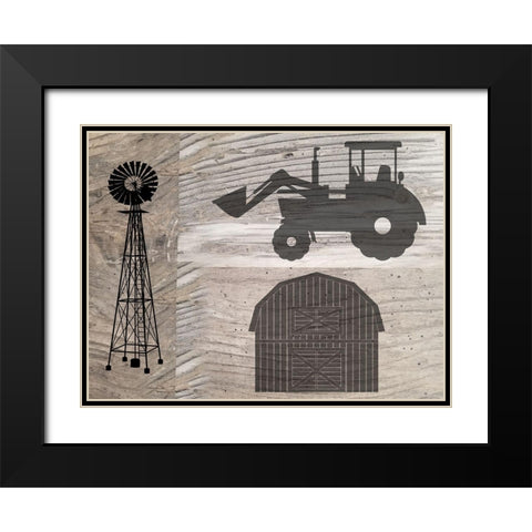 Farm Life 2 Black Modern Wood Framed Art Print with Double Matting by Phillip, Jamie