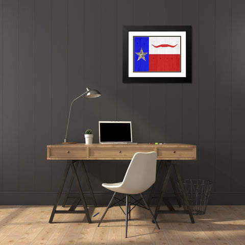 Texas 3 Black Modern Wood Framed Art Print with Double Matting by Phillip, Jamie