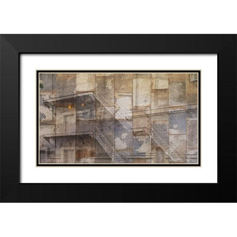 Building 1 Black Modern Wood Framed Art Print with Double Matting by Phillip, Jamie